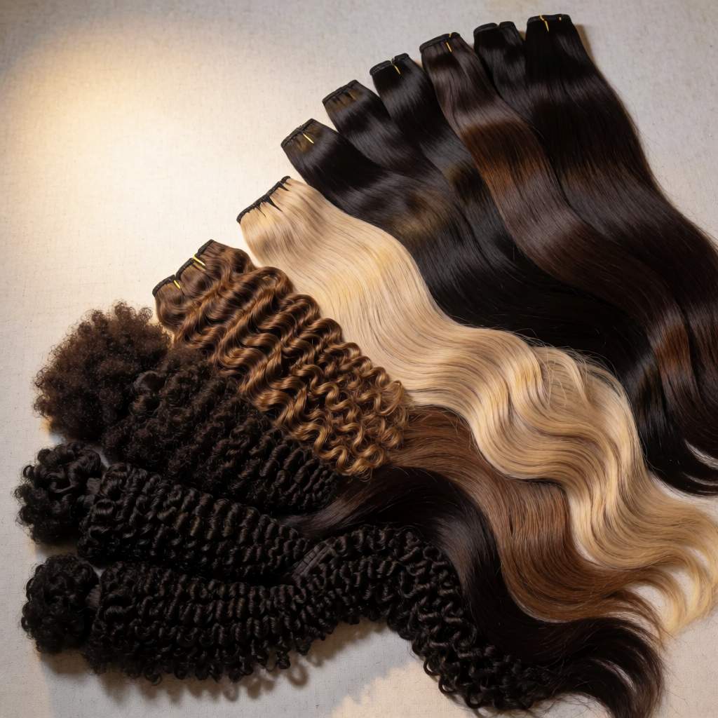 Mechas de cabelo humano selecionadas